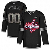 Customized Men's Capitals Any Name & Number Black Logo Print Shadow Adidas Jersey,baseball caps,new era cap wholesale,wholesale hats